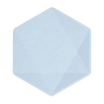 Colour Vert Decor Blue hexagonal plate 6 pcs 15.8 cm
