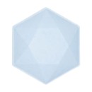 Colour Vert Decor Blue Hexagonal Deep Plate Set of 6 15.8 cm