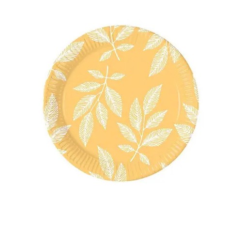 Flower Orange Leaves Leaf paper plates 8 pcs 23 cm