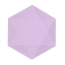 Colour Vert Decor Purple Hexagonal Plate Set of 6, 15.8 cm