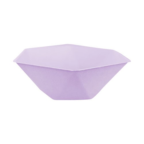 Colour Vert Decor Purple Hexagonal Deep Plate Set of 6 - 15.8 cm