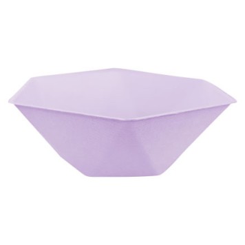 Colour Vert Decor Purple Hexagonal Deep Plate Set of 6 - 15.8 cm