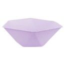 Colour Vert Decor Purple Hexagonal Deep Plate Set of 6 - 15.8 cm