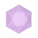 Colour Vert Decor Purple Hexagonal Deep Plate Set of 6 - 15.8 cm