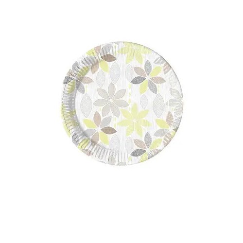 Flower Foliage Leaf Paper Plate Set of 8 - 20 cm