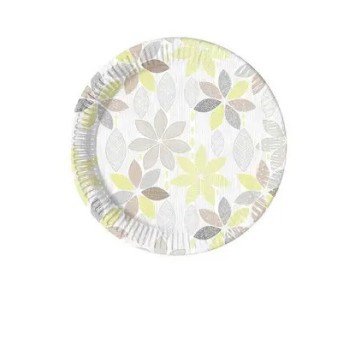 Flower Foliage Leaf Paper Plate Set of 8 - 20 cm