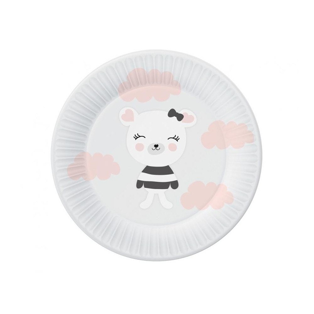 Animals Lovely Friends Bear Paper Plate 6 pcs 18 cm