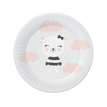 Animals Lovely Friends Bear Paper Plate 6 pcs 18 cm