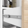 Colonne meuble étagère de salle de bain 2 portes 1 tiroirs 140x30X30 cm Blanc