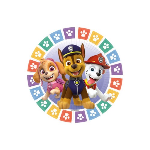 Paw Patrol Color Paws paper plate 8 pcs 18 cm