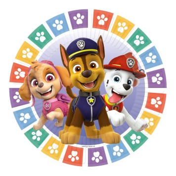 Paw Patrol Color Paws paper plate 8 pcs 18 cm
