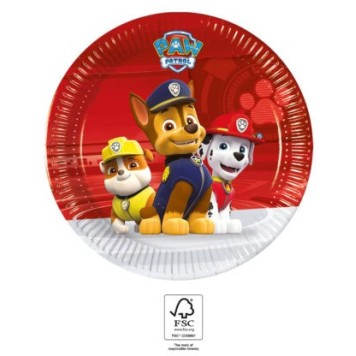 Paw Patrol Ready For Action paper plates 8 pcs 20 cm FSC