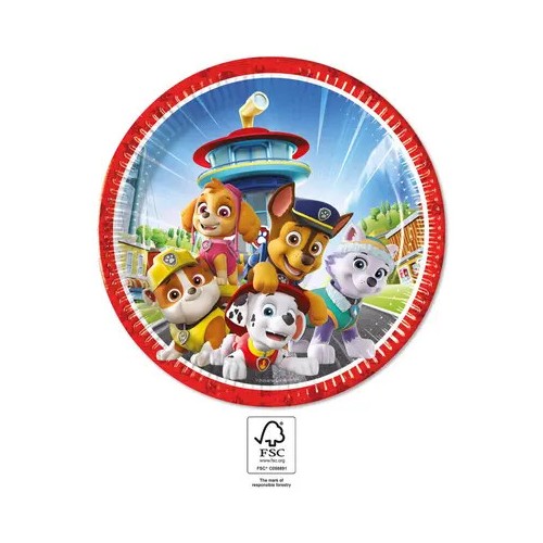 Paw Patrol Rescue Heroes paper plate 8 pcs 23 cm FSC