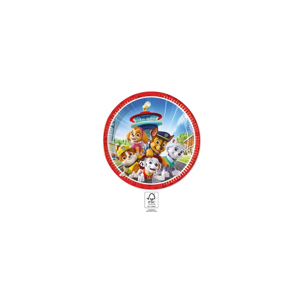 Paw Patrol Rescue Heroes paper plate 8 pcs 23 cm FSC