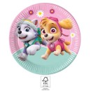 Paw Patrol Skye and Everest paper plate 8 pcs 23 cm FSC