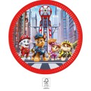 Paw Patrol The Movie paper plate 8 pcs 23 cm FSC