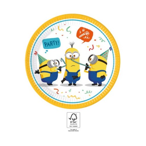 Minions The Rise of Gru paper plate 8 pcs 23 cm FSC