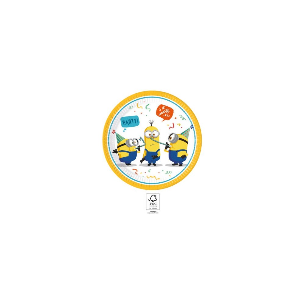 Minions The Rise of Gru paper plate 8 pcs 23 cm FSC