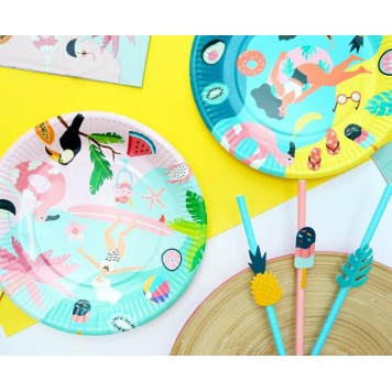Summer Beach paper plate 6 pcs 18 cm