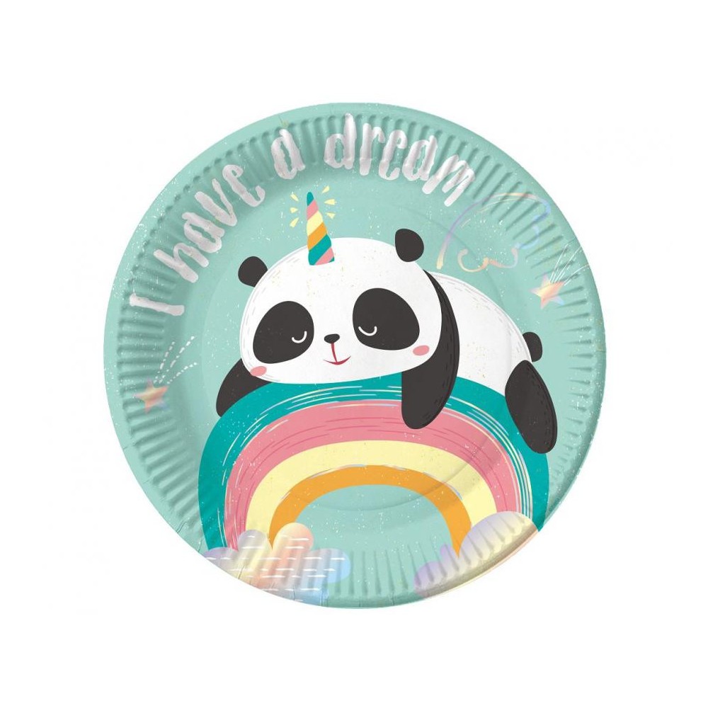 Panda Dreamy paper plate 6 pcs 18 cm