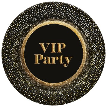 Party Gold VIP paper plate 8 pcs 22.7 cm