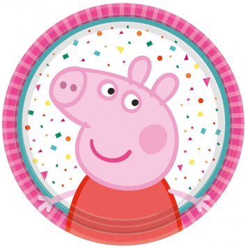 Peppa Pig Confetti paper plate 8 pcs 18 cm