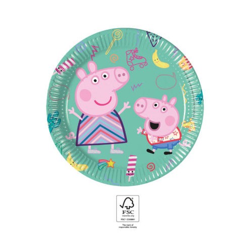 Peppa Pig Messy Play paper plate 8 pcs 20 cm FSC