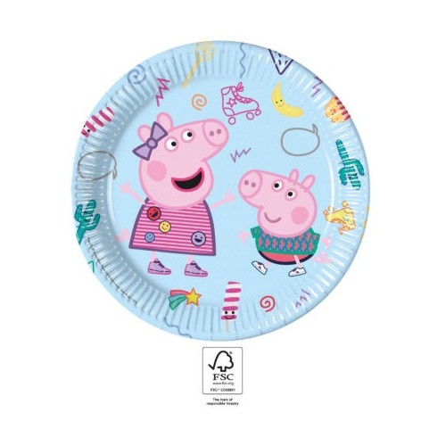 Peppa Pig Messy Play paper plate 8 pcs 23 cm FSC