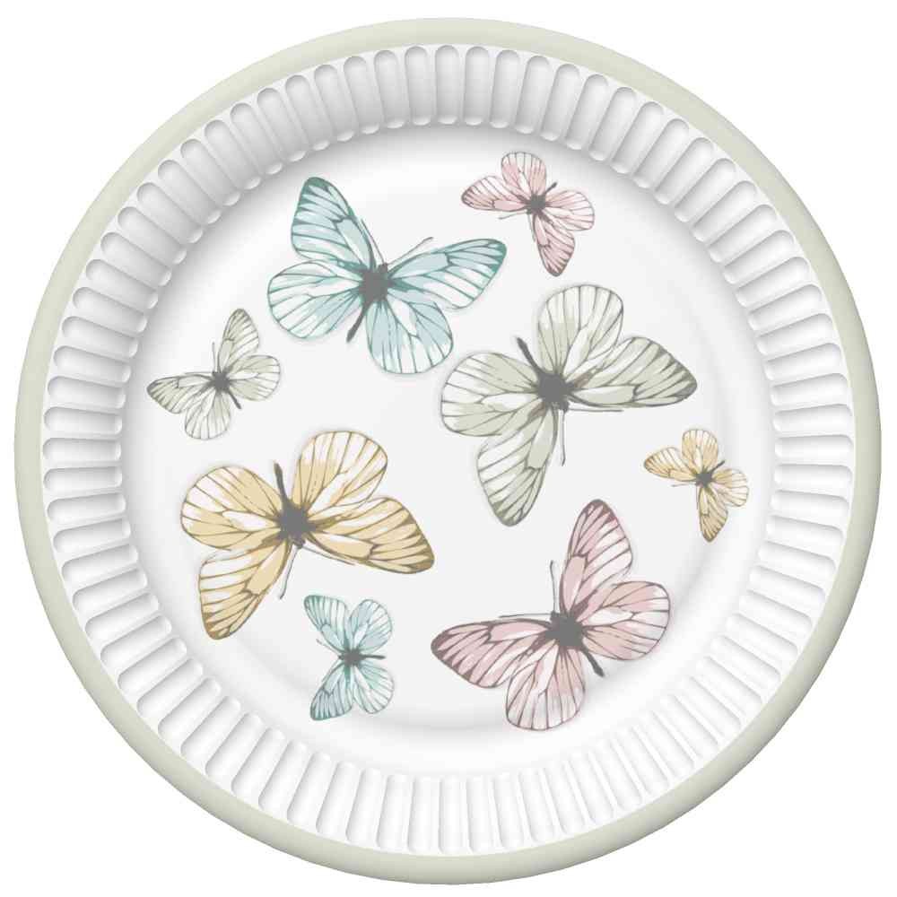 Butterfly Light paper plate 8 pcs 18 cm