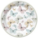Butterfly Light paper plate set of 8, 22.7 cm