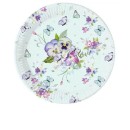Butterfly Turquoise paper plate 8 pcs 23 cm FSC