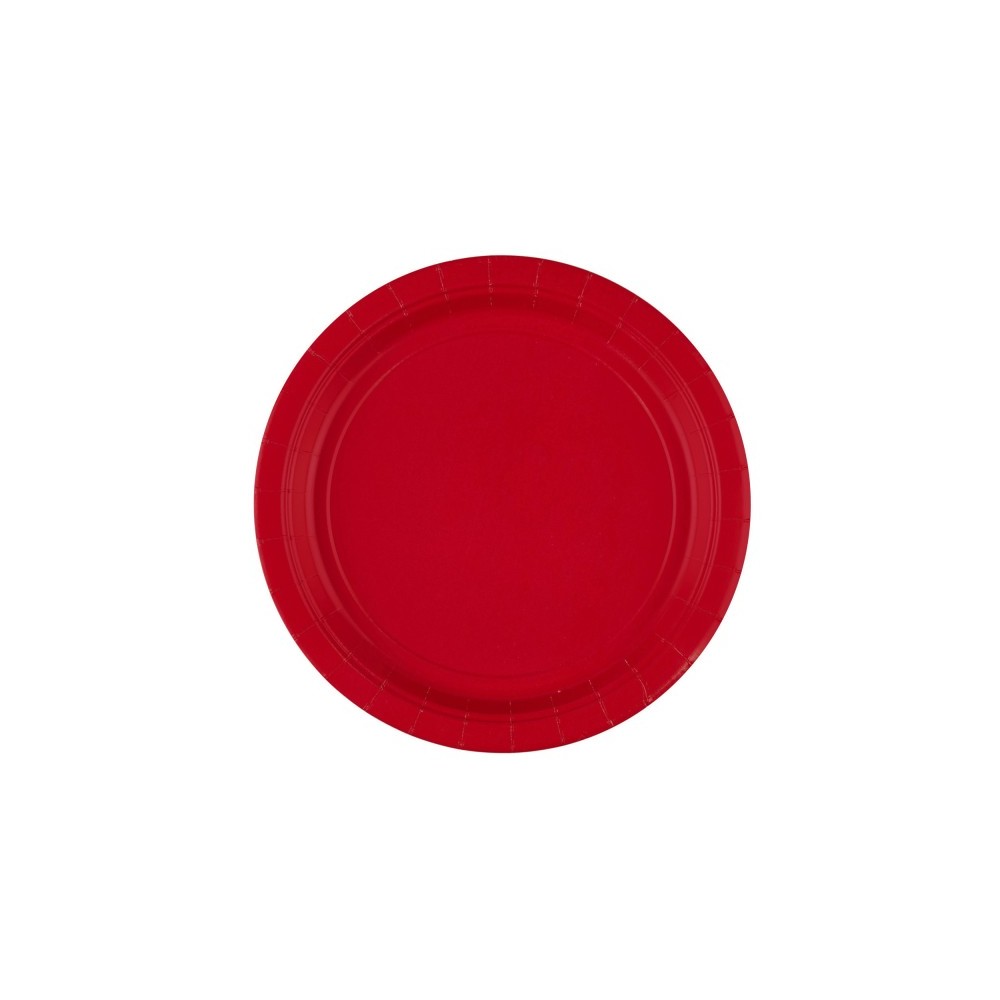 Colour Apple Red Red Paper Plate, 8 pcs, 23 cm