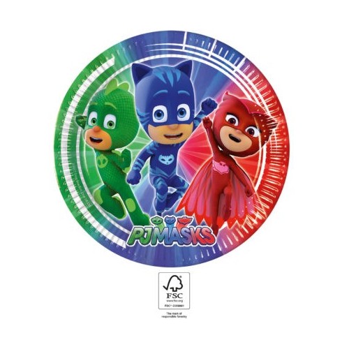 PJ Masks Trio paper plate 8 pcs 23 cm FSC