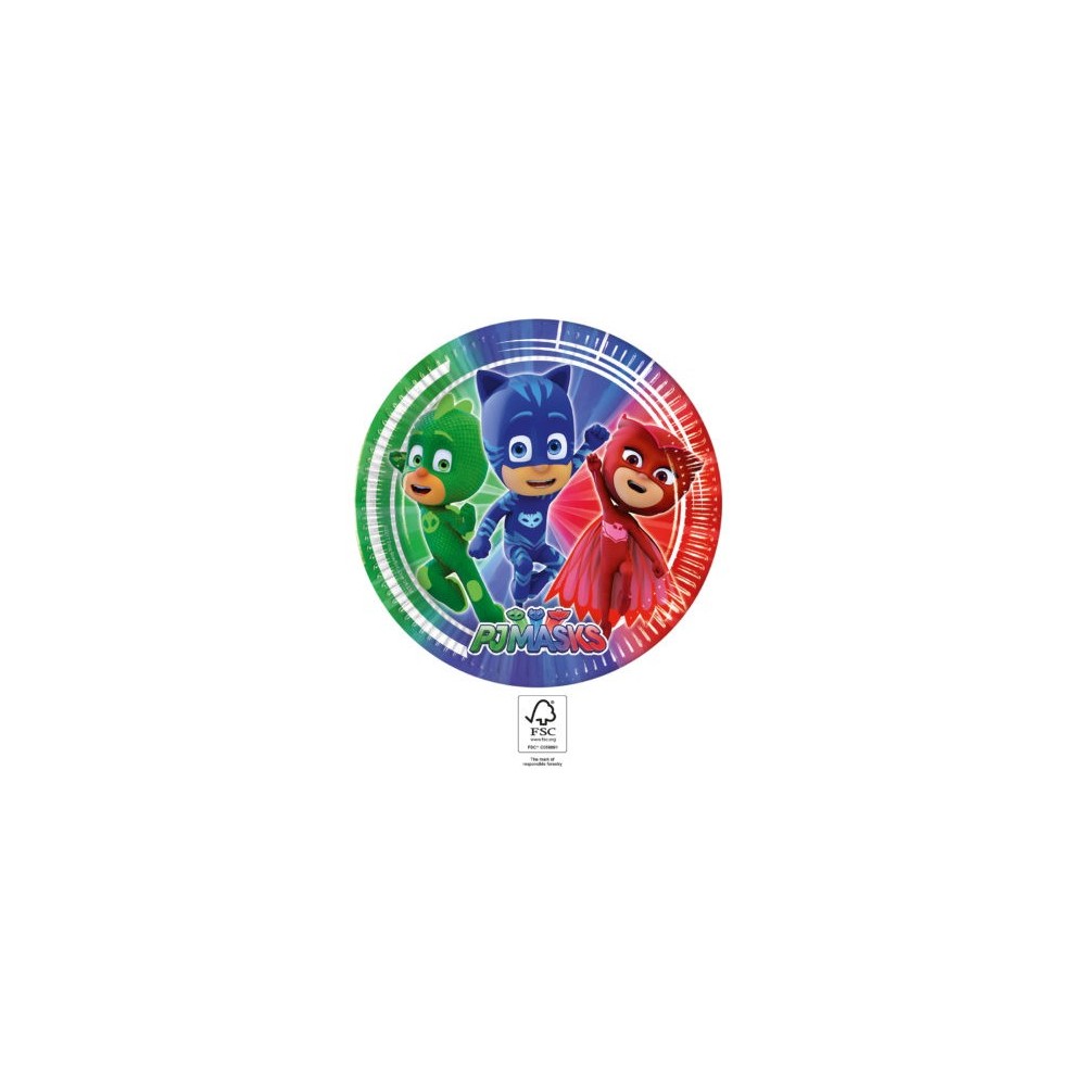 PJ Masks Trio paper plate 8 pcs 23 cm FSC