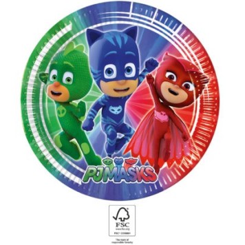 PJ Masks Trio paper plate 8 pcs 23 cm FSC
