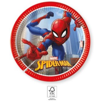 Spiderman Crime Fighter paper plate 8 pcs 20 cm FSC