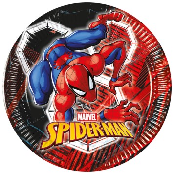 Spiderman World of Webs paper plate 8 pcs 20 cm FSC