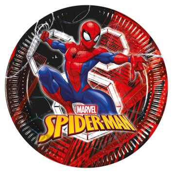 Spiderman World of Webs 8 pcs 23 cm Paper Plate FSC