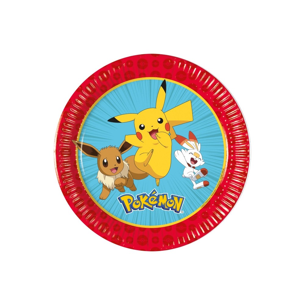 Pokémon Next Generation paper plate 8 pcs 20 cm FSC