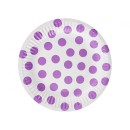 Colour Lavender Polka Dots Polka Dot Paper Plate 6 pcs 18 cm