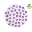 Colour Lavender Polka Dots Polka Dot Paper Plate 6 pcs 18 cm