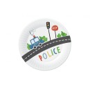 Police Beep paper plate 6 pcs 18 cm