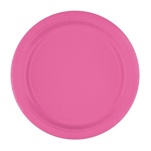 Colour Bright Pink Pink Paper Plate 8 pcs 23 cm