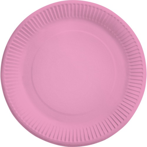 Colour New Pink Pink Paper Plate 8 pcs 23 cm