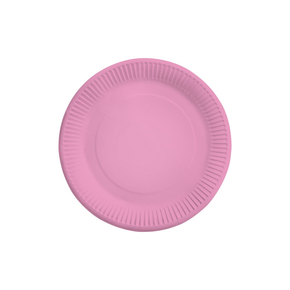Colour New Pink Pink Paper Plate 8 pcs 23 cm
