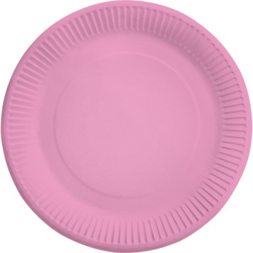 Colour New Pink Pink Paper Plate 8 pcs 23 cm