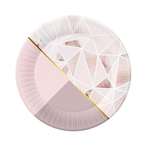 Colour Rose Chic Pink Paper Plate 6 pcs 18 cm