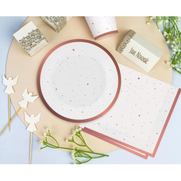 Colour Rose Gold Celebrate Pink Paper Plate 6 pcs 18 cm