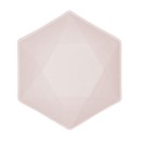 Colour Vert Decor Pink hexagonal deep plate 6 pieces 15.8 cm