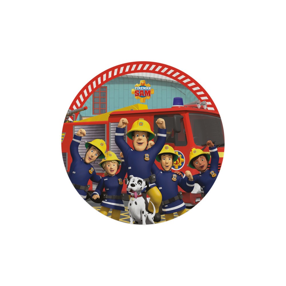 Fireman Sam Teamwork paper plate 8 pcs 23 cm